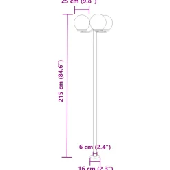 VIDAXL - Lampadaires d'extérieur 2 pcs argenté 215 cm acier inoxydable