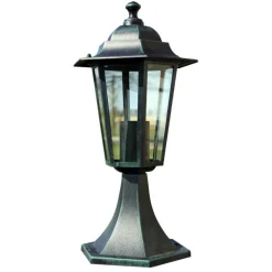 VIDAXL - Lampe de jardin vert foncé/noir aluminium