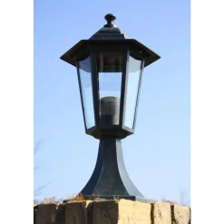 VIDAXL - Lampe de jardin vert foncé/noir aluminium