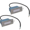 VIDAXL - Lampe d'escalier encastrée à 2 led 44x111x56 mm