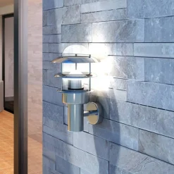 VIDAXL - Lampe murale led de patio acier inoxydable