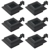 VIDAXL - Lampe solaire à led carrée d'extérieur 6 pcs 12 cm noir