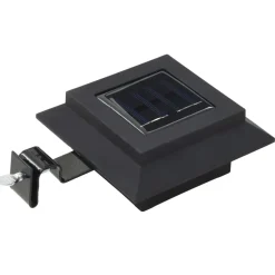VIDAXL - Lampe solaire à led carrée d'extérieur 6 pcs 12 cm noir