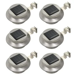VIDAXL - Lampe solaire à led ronde d'extérieur 6 pcs 12 cm blanc