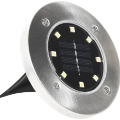 VIDAXL - Lampe solaire au sol 8 pcs lumières led blanches
