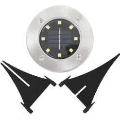 VIDAXL - Lampe solaire au sol 8 pcs lumières led blanches