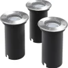 VIDAXL - Lampes au sol à led d'extérieur 3 pcs rond