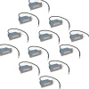 VIDAXL - Lampes led encastrée d'escalier 12 pcs 44x111x56 mm