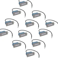 VIDAXL - Lampes led encastrée d'escalier 12 pcs 44x111x56 mm