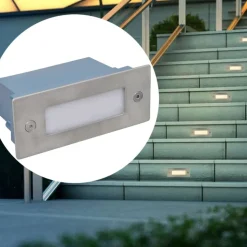 VIDAXL - Lampes led encastrée d'escalier 12 pcs 44x111x56 mm