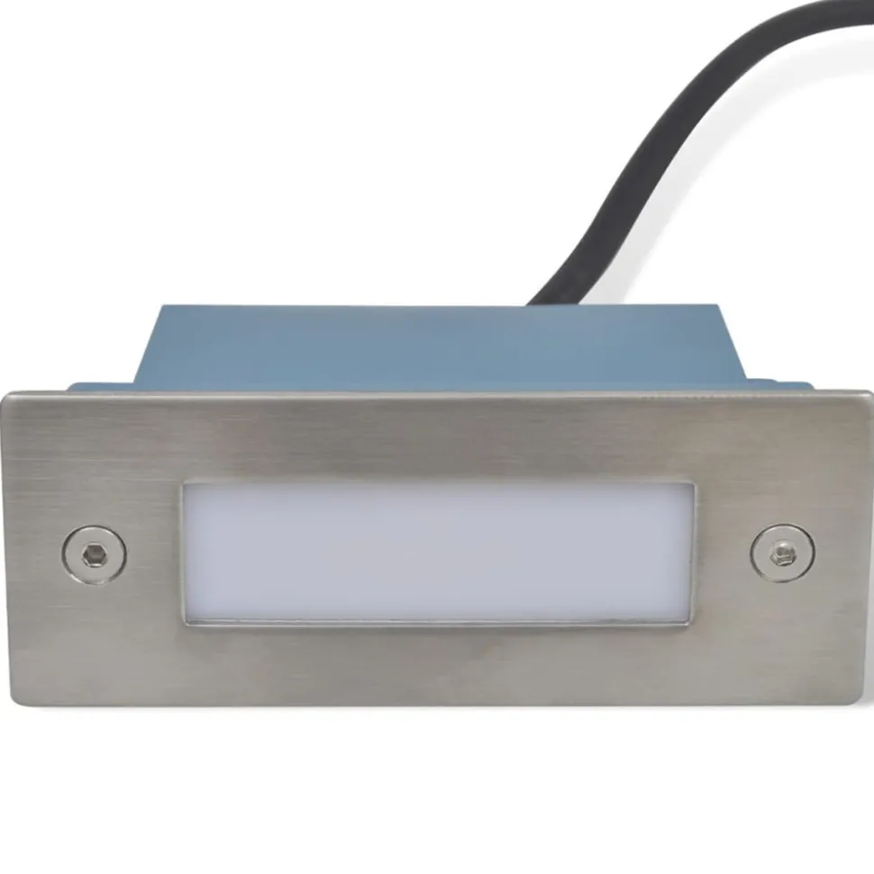 VIDAXL - Lampes led encastrée d'escalier 12 pcs 44x111x56 mm