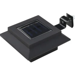VIDAXL - Lampes solaires à led carrées d'extérieur 12 pcs 12 cm noir