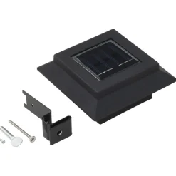 VIDAXL - Lampes solaires à led carrées d'extérieur 12 pcs 12 cm noir