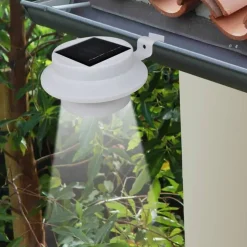 VIDAXL - Lampes solaires 6 pcs pour clôture gouttière blanc
