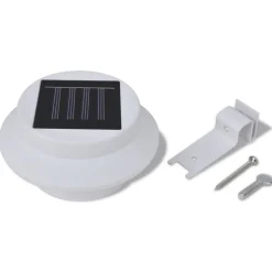 VIDAXL - Lampes solaires 6 pcs pour clôture gouttière blanc