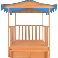 VIDAXL - Maison de jeu d'enfants et bac à sable bois de sapin bleu uv50