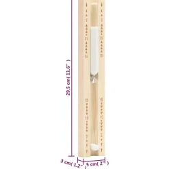 VIDAXL - Minuterie à sable pour sauna 15 minutes bois massif de pin