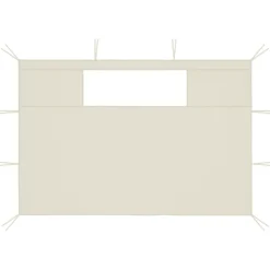VIDAXL - Parois latérales de belvédère avec fenêtres 2 pcs crème