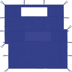 VIDAXL - Parois latérales de belvédère avec fenêtres 2 pcs bleu