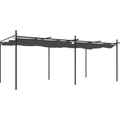 VIDAXL - Pergola avec toit rétractable anthracite 589x292x230 cm