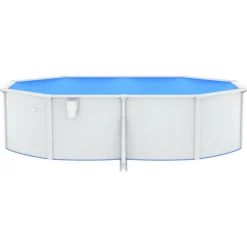 VIDAXL - Piscine ovale avec parois en acier 490x360x120 cm blanc