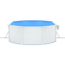 VIDAXL - Piscine ovale avec parois en acier 490x360x120 cm blanc