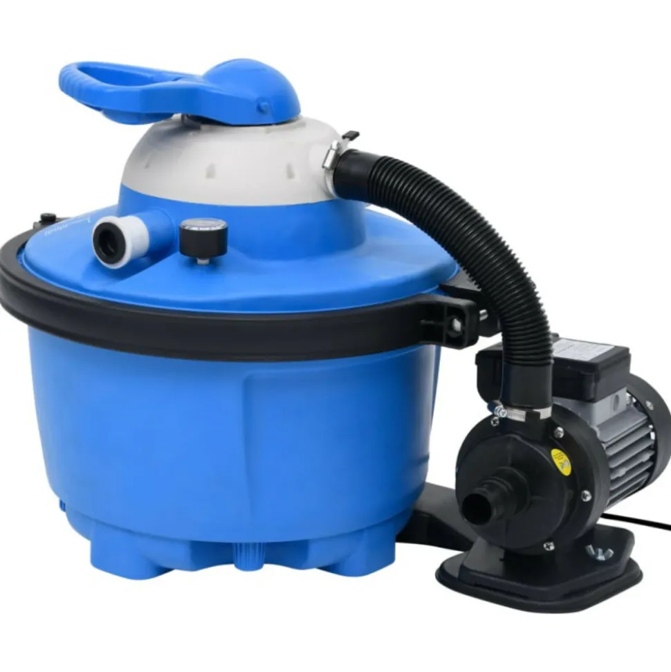 VIDAXL - Pompe de filtration à sable bleu et noir 385x620x432mm 200w 25l