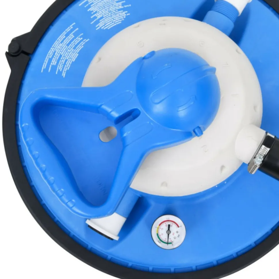 VIDAXL - Pompe de filtration à sable bleu et noir 385x620x432mm 200w 25l