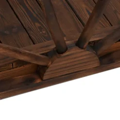 VIDAXL - Pont de jardin avec demi-roue 99x50x38 cm bois de sapin massif