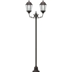 VIDAXL - Poteau de lumière de jardin bronze aluminium, verre