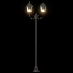 VIDAXL - Poteau de lumière de jardin bronze aluminium, verre