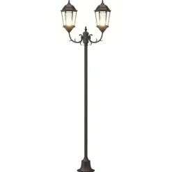 VIDAXL - Poteau de lumière de jardin bronze aluminium, verre