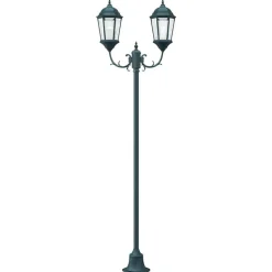 VIDAXL - Poteau de lumière de jardin vert foncé aluminium, verre