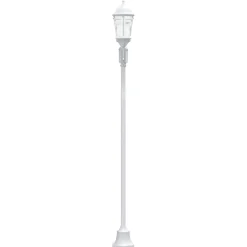 VIDAXL - Poteau de lumière de jardin blanc aluminium, verre