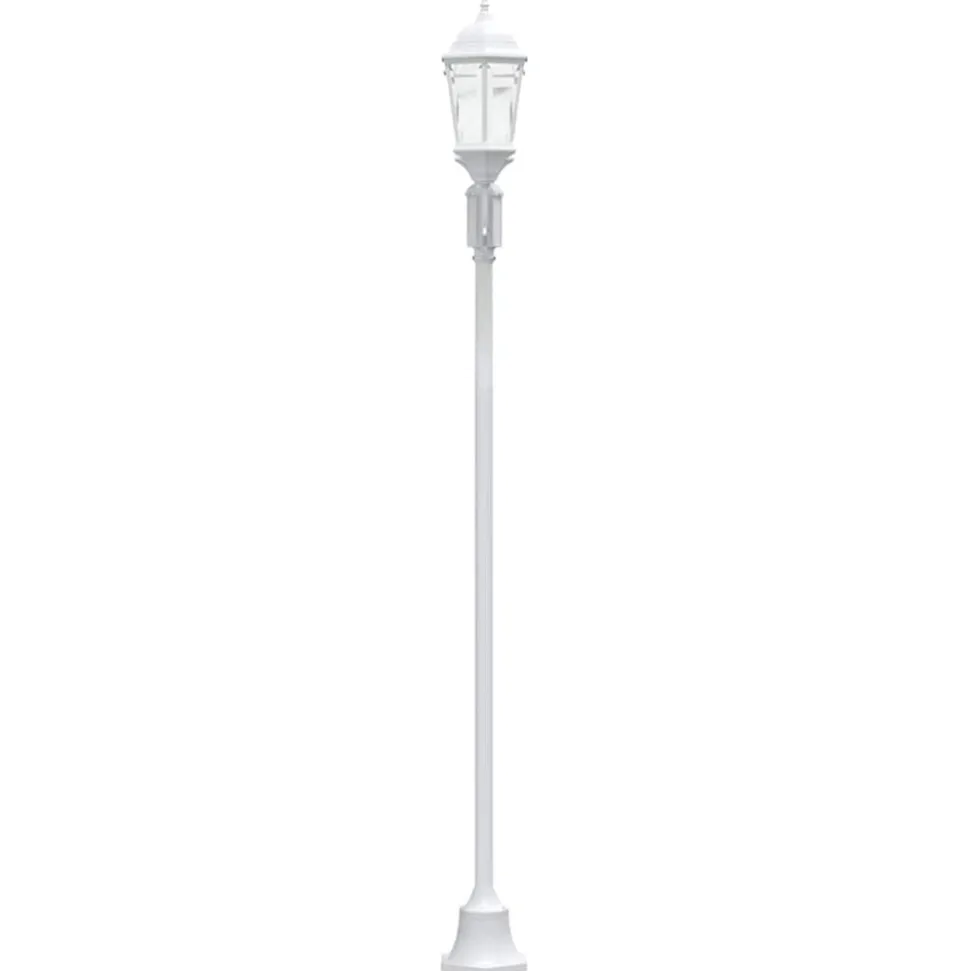 VIDAXL - Poteau de lumière de jardin blanc aluminium, verre