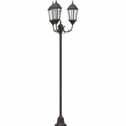 VIDAXL - Poteau de lumière de jardin bronze aluminium, verre