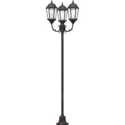 VIDAXL - Poteau de lumière de jardin bronze aluminium, verre