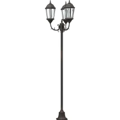 VIDAXL - Poteau de lumière de jardin bronze aluminium, verre