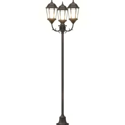 VIDAXL - Poteau de lumière de jardin bronze aluminium, verre