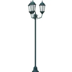 VIDAXL - Poteau de lumière de jardin vert foncé aluminium, verre