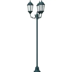 VIDAXL - Poteau de lumière de jardin vert foncé aluminium, verre