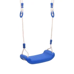 VIDAXL - Sièges de balançoire avec cordes 2 pcs bleu 37x15 cm pe