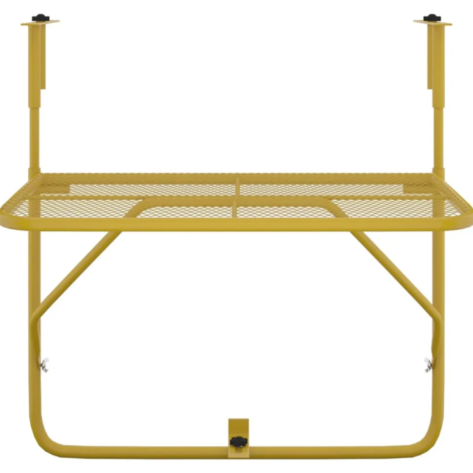 VIDAXL - Table de balcon doré 60x40 cm acier