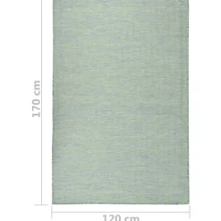 VIDAXL - Tapis à tissage plat d'extérieur 120x170 cm turquoise