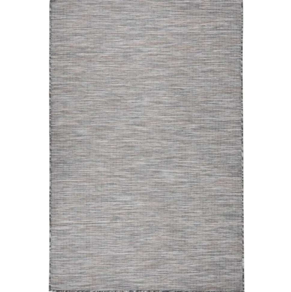 VIDAXL - Tapis à tissage plat d'extérieur 120x170 cm marron et bleu