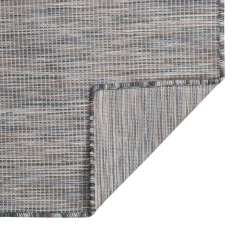 VIDAXL - Tapis à tissage plat d'extérieur 120x170 cm marron et bleu