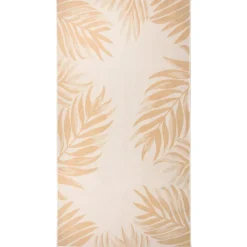 VIDAXL - Tapis à tissage plat d'extérieur 80x150 cm motif de feuille