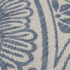VIDAXL - Tapis à tissage plat d'extérieur 80x150 cm motif bleu