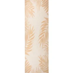 VIDAXL - Tapis à tissage plat d'extérieur 80x250 cm motif de feuille