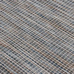 VIDAXL - Tapis à tissage plat d'extérieur 80x150 cm marron et bleu